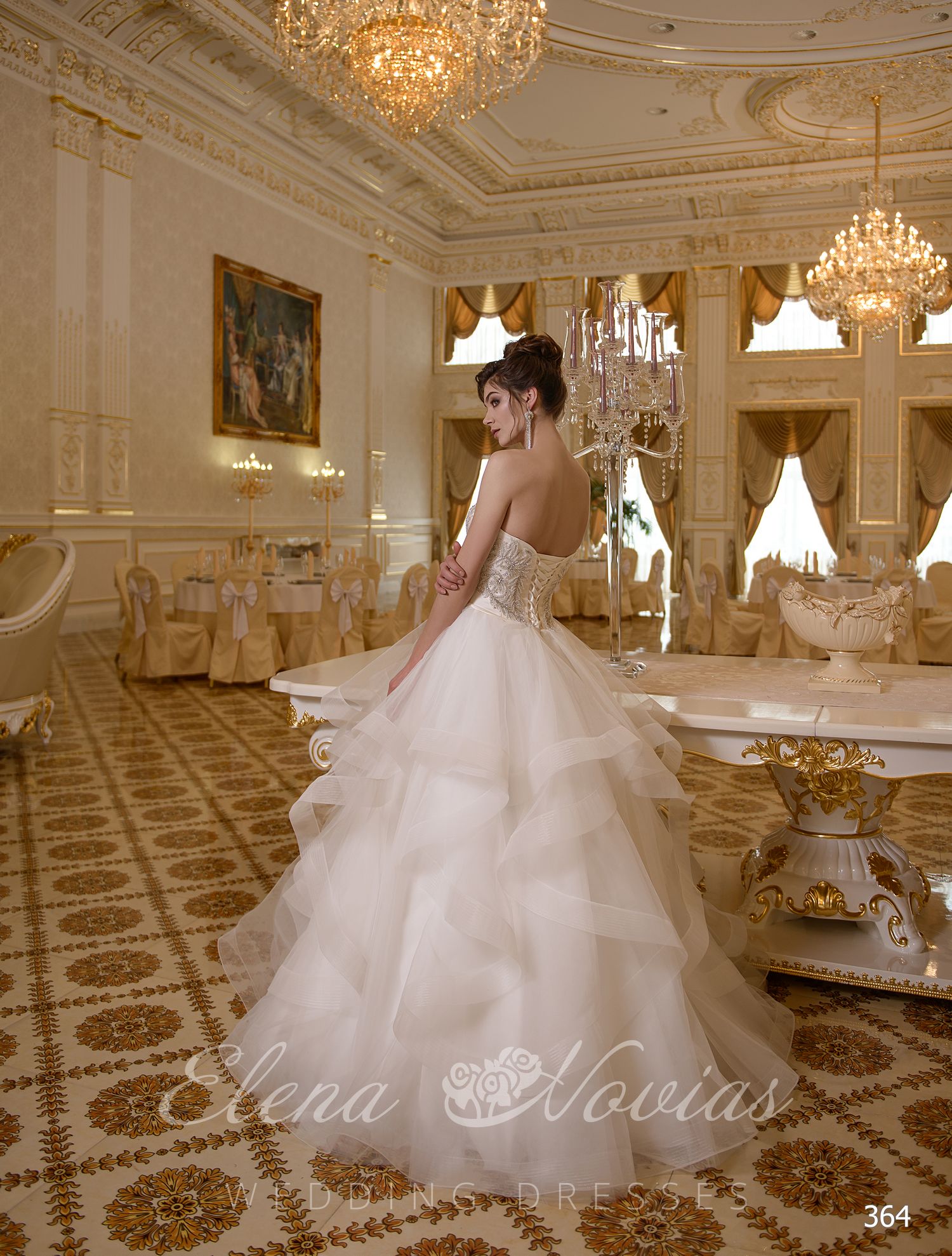Buy Cream Pearl Embroidered Net Bridal Gown Online | Samyakk
